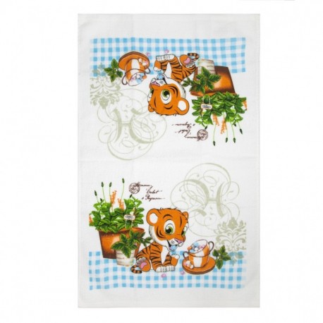 Полотенце Тигренок кухонное 38х63см, бежевый, арт.Тигр по цене 