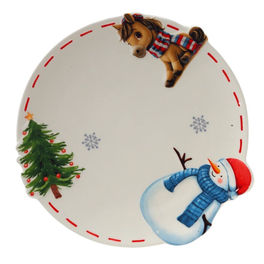 Тарелка Лошадка 21х21х2см, керамика арт.825281 по цене 