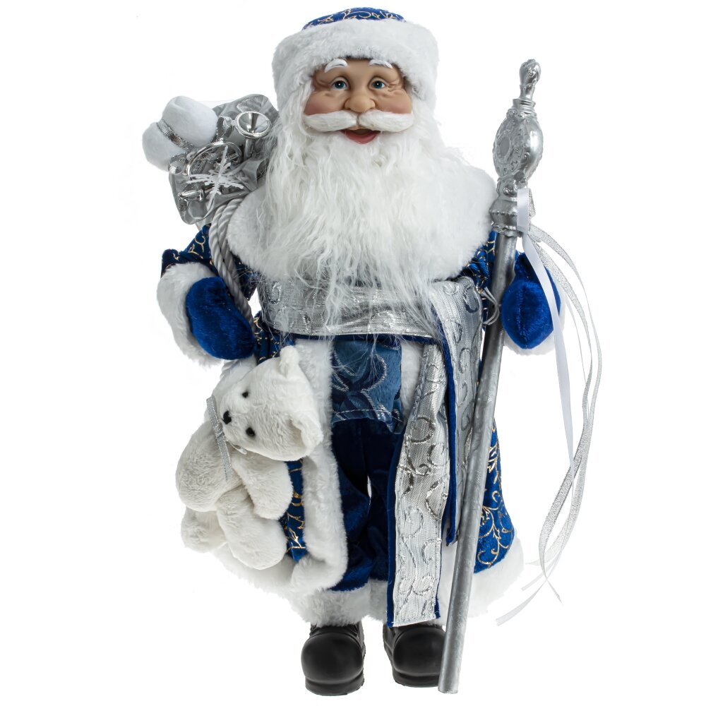 Фигура декоративная Дед Мороз 25х14х41см ПВХ, текстильные материалы арт.109222 по цене 