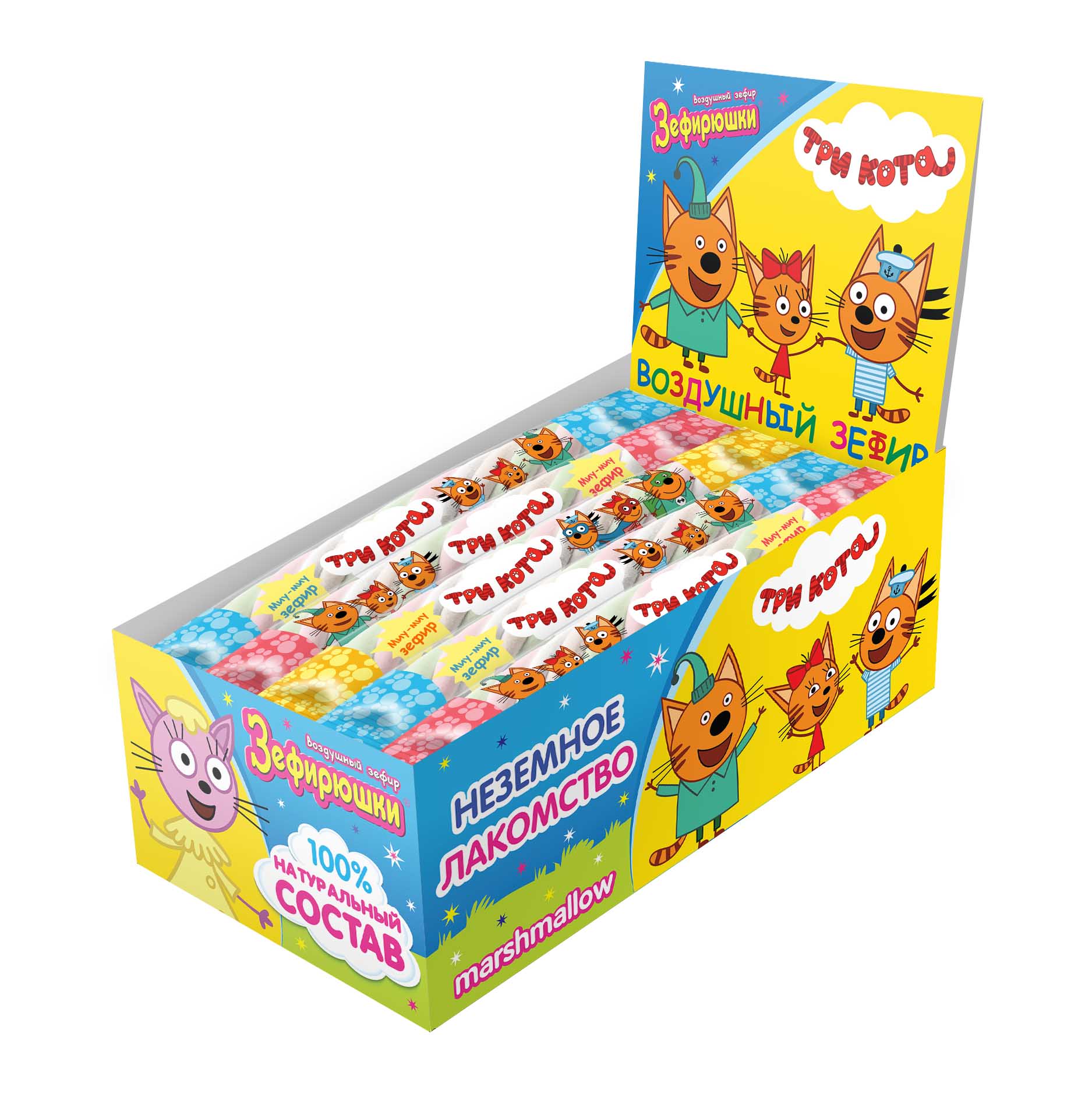 Зефир воздушный Три кота косичка 15 г по цене 