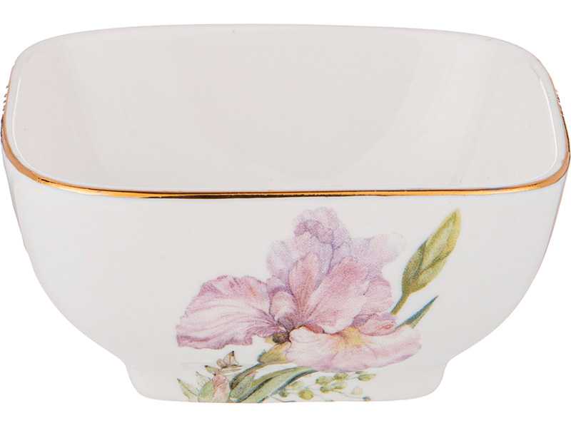 Салатник квадратный Лефард Ирисы 100мл, фарфор арт.590-345-1 по цене 