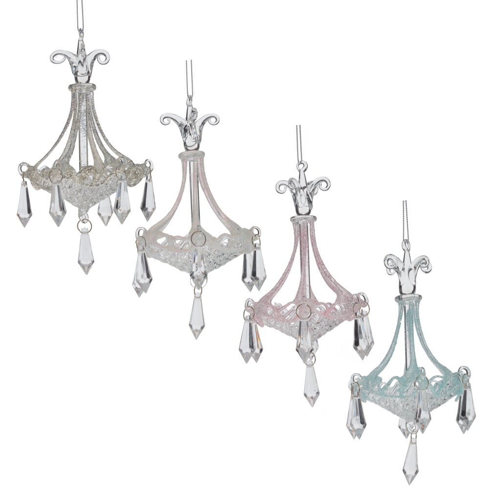 Украшение Подвеска 9х9х17см 4в., стекло арт.805791 по цене 