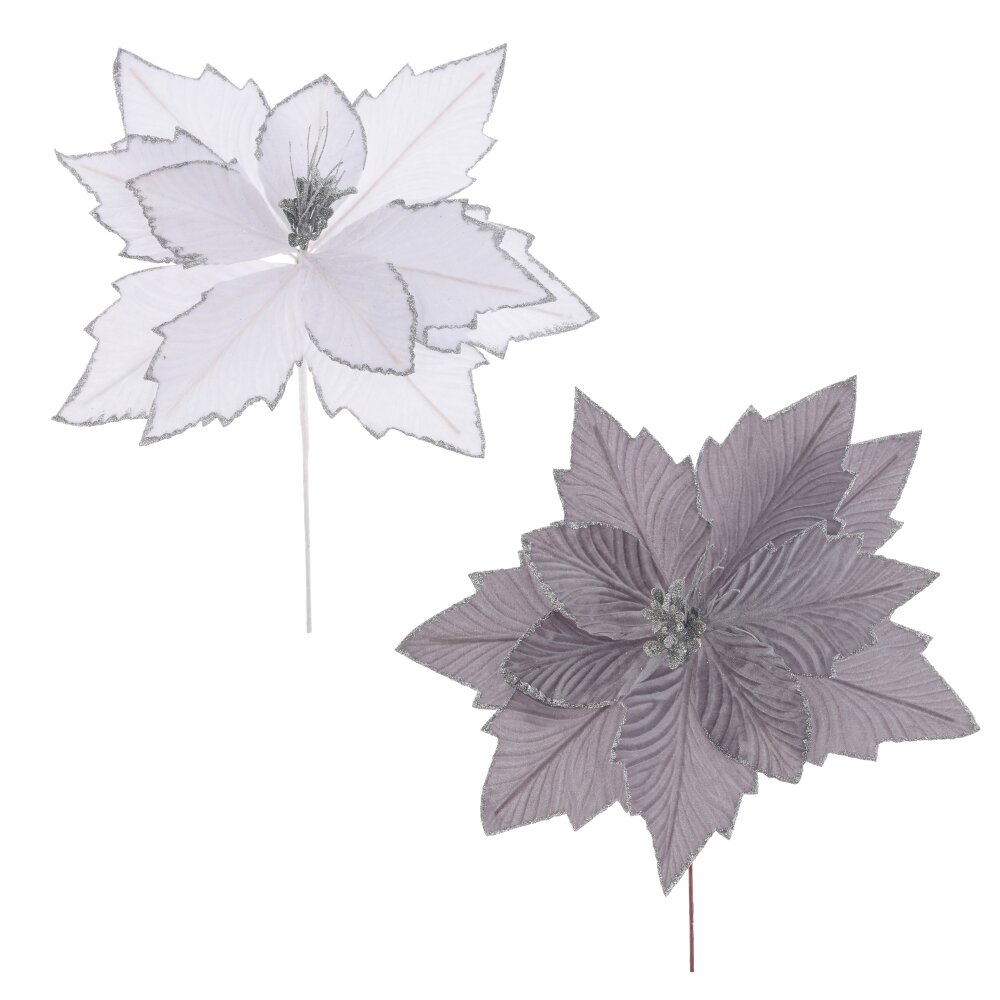 Цветок искусственный Пуансеттия 42х42х45см 2в. арт.813781 по цене 