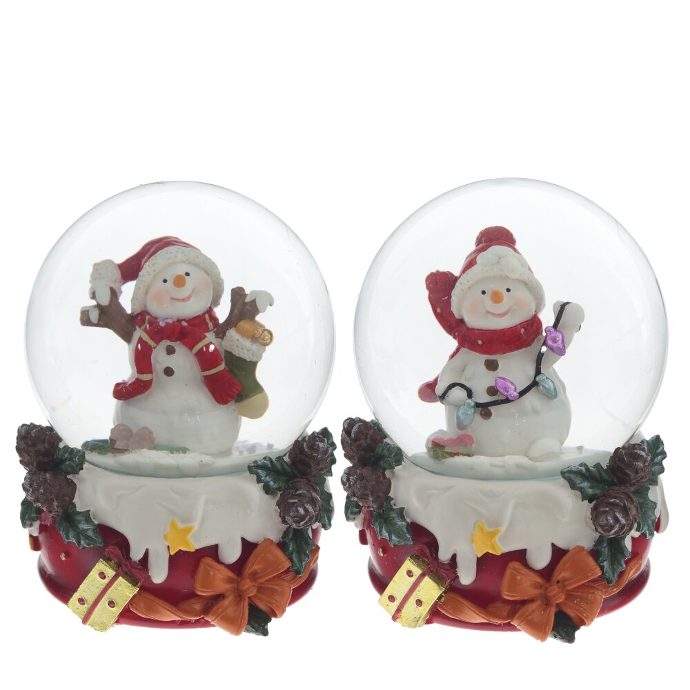 Фигурка в стекл шаре Снеговик 6см 2в. арт.794182 по цене 