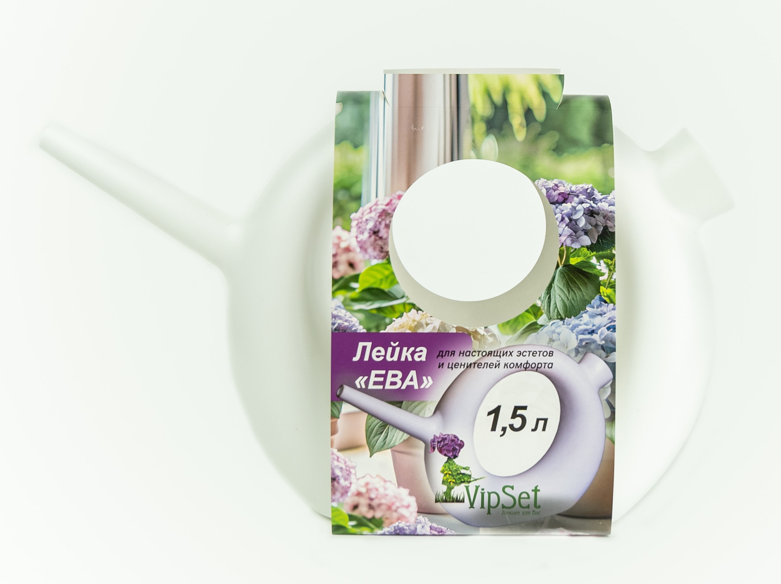 Лейка Ева 1,5л, цвет белый, пластик арт.ЛЕ-1,5-01 по цене 