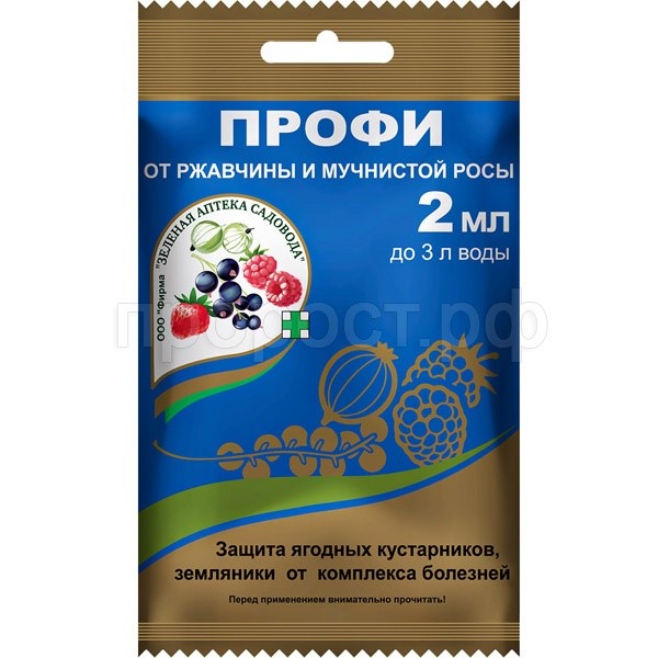 Фунгицид ЗАС Профи для ягодных от мучнистой росы и ржавчины 2мл по цене 