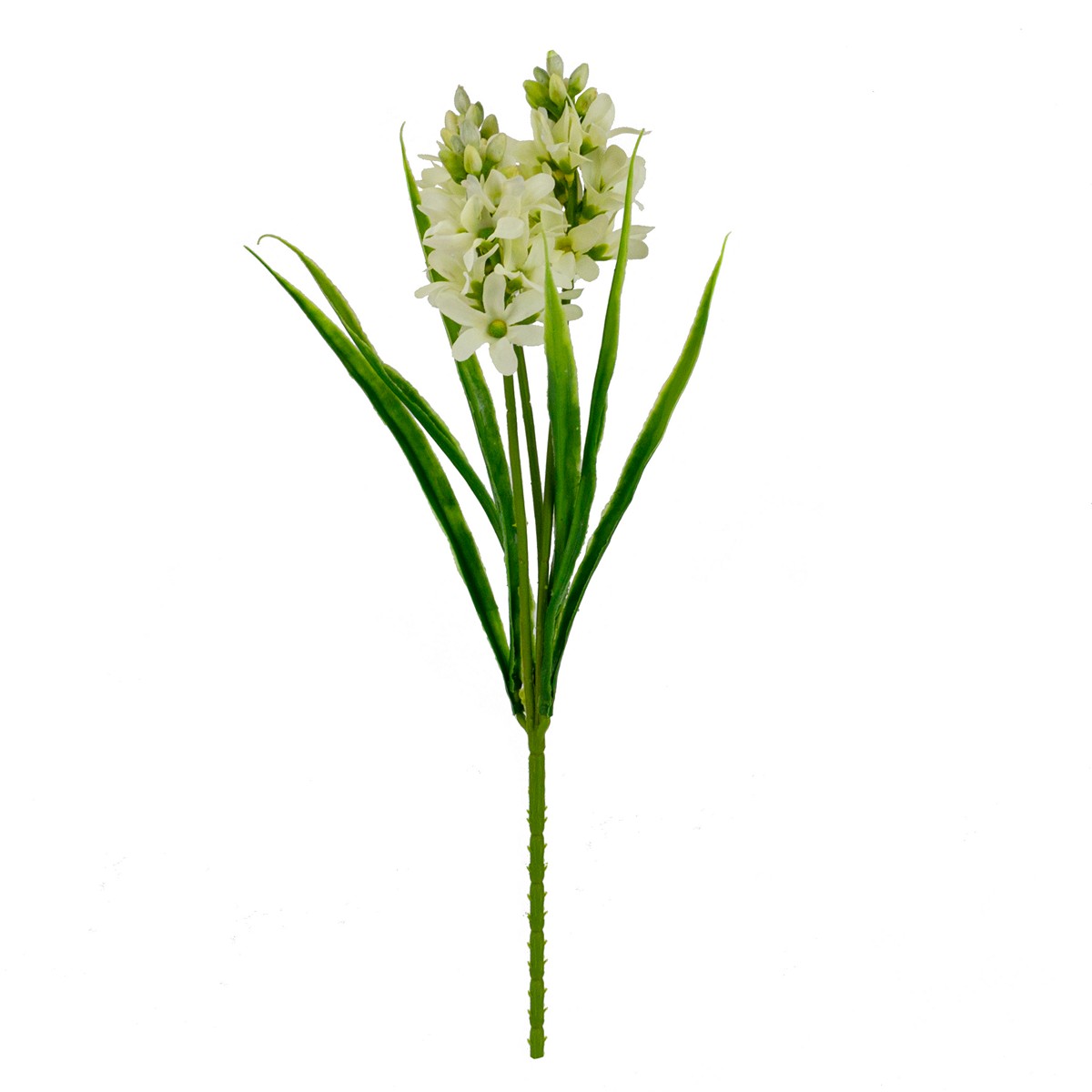 Цветок искусственный Гиацинт на вставке 31см, кремовый по цене 