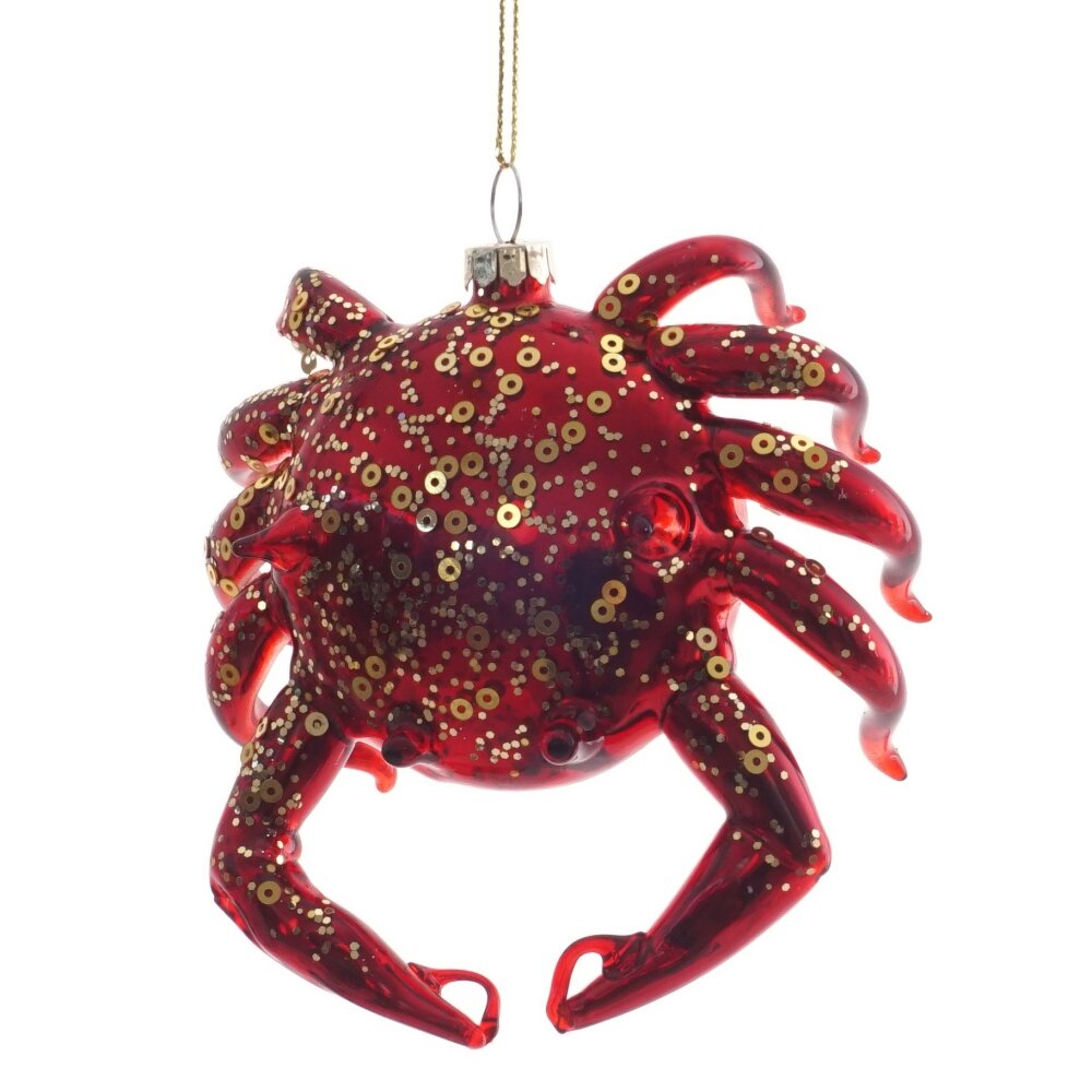 Украшение новогоднее Краб 10х5х11см, стекло арт.805764 по цене 