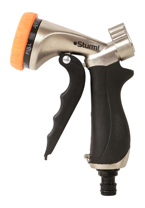 Пистолет для полива 7 режимов (цинк+резина) Sturm 3015-17-01ZB по цене 