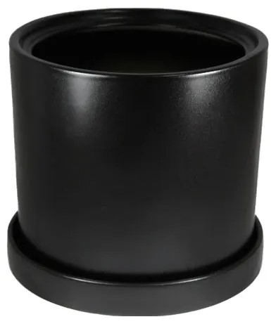 Горшок Лидер 10х12см 0,7л черный матовый, керамика арт.10005582 по цене 