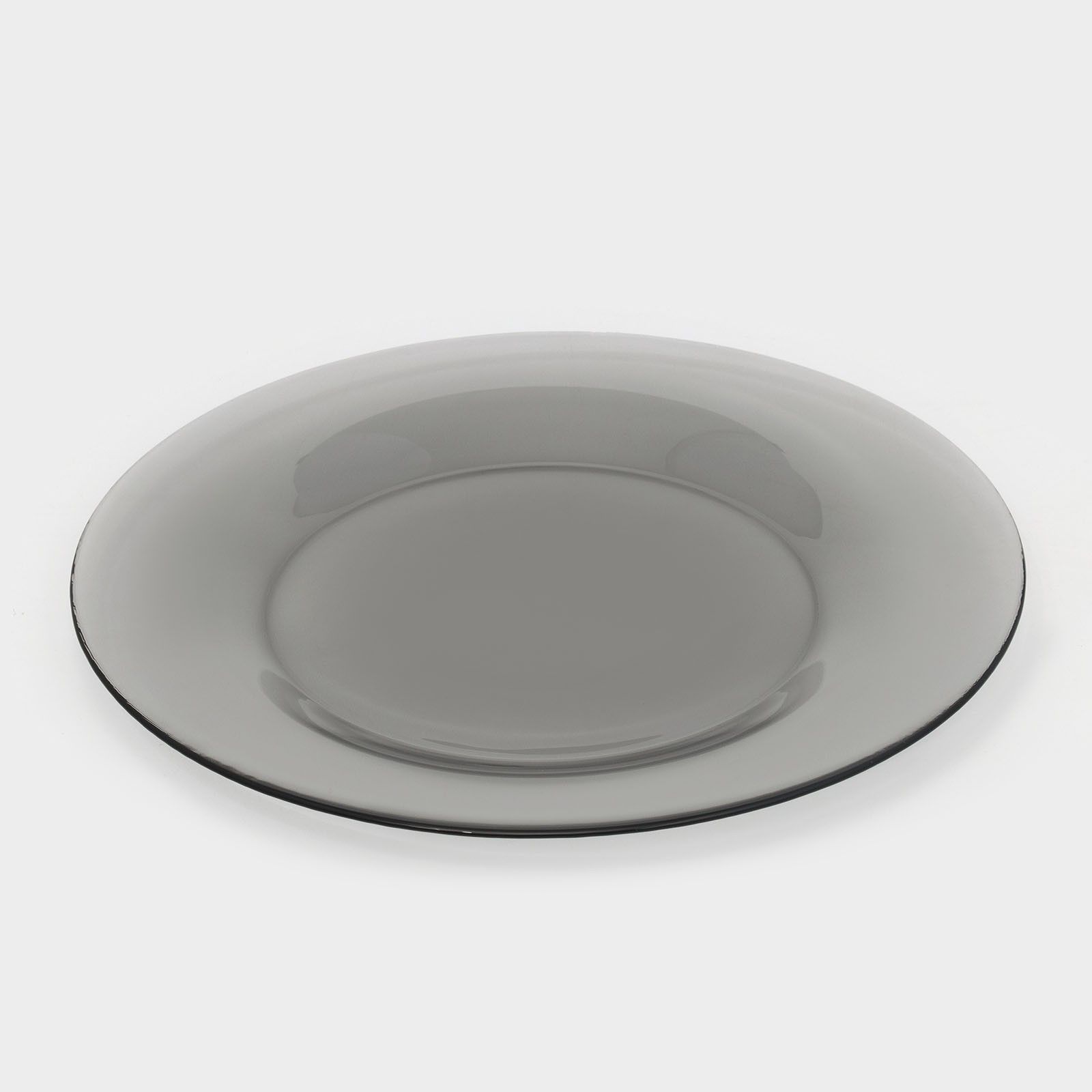 Тарелка обеденная Симпатия графит 25см, стекло арт.23с2315 по цене 