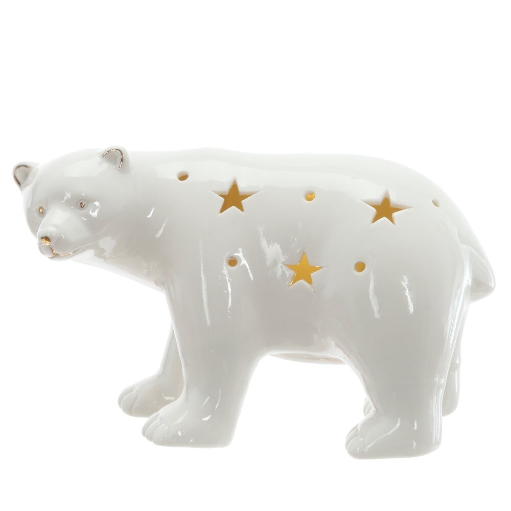 Фигурка Медведь с подсветкой 17х8х11см, фарфор арт.823252 по цене 