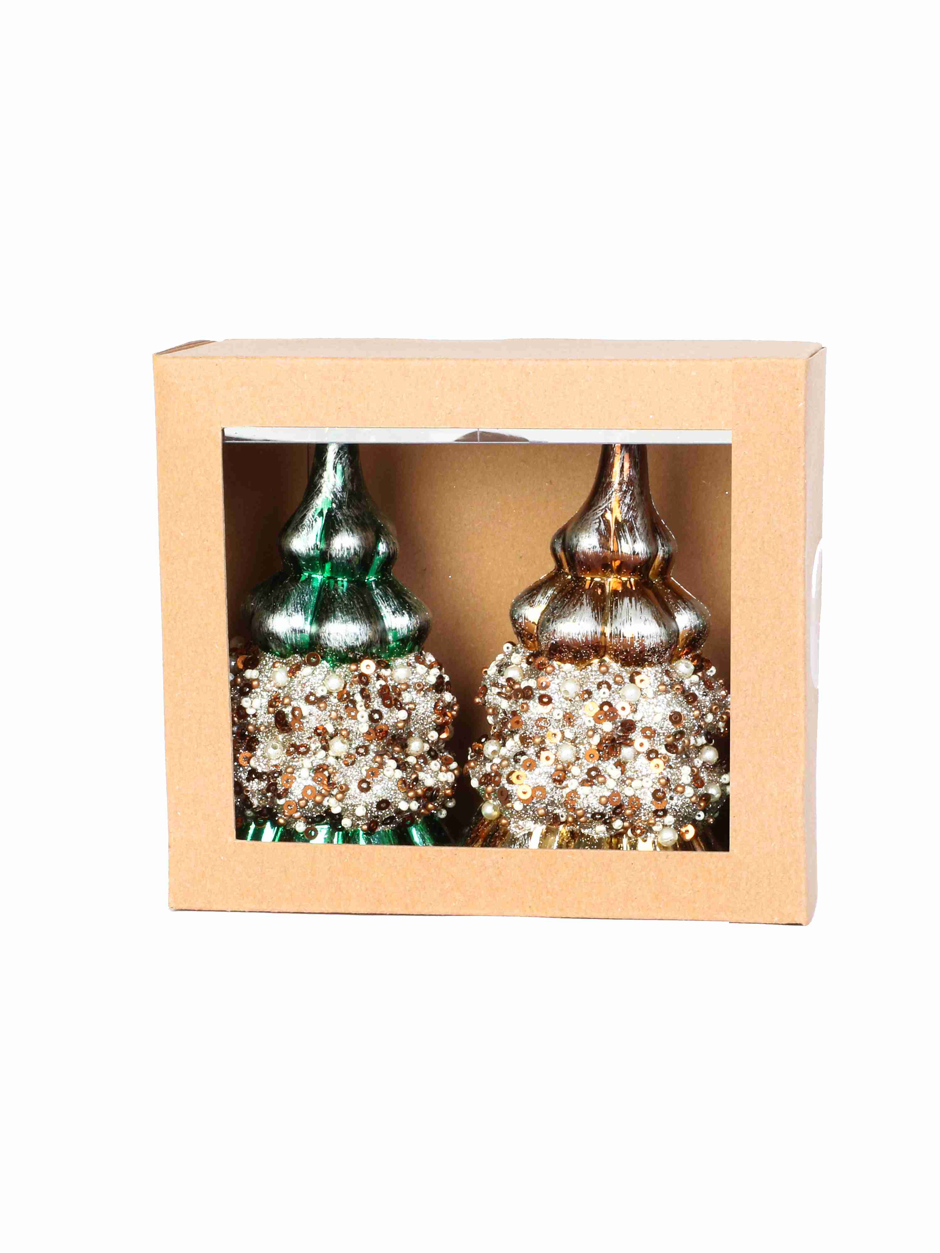 Украшение новогоднее подвесное Елки, набор из 2 штук 4,8х11,5х4,8см арт.93281 по цене 