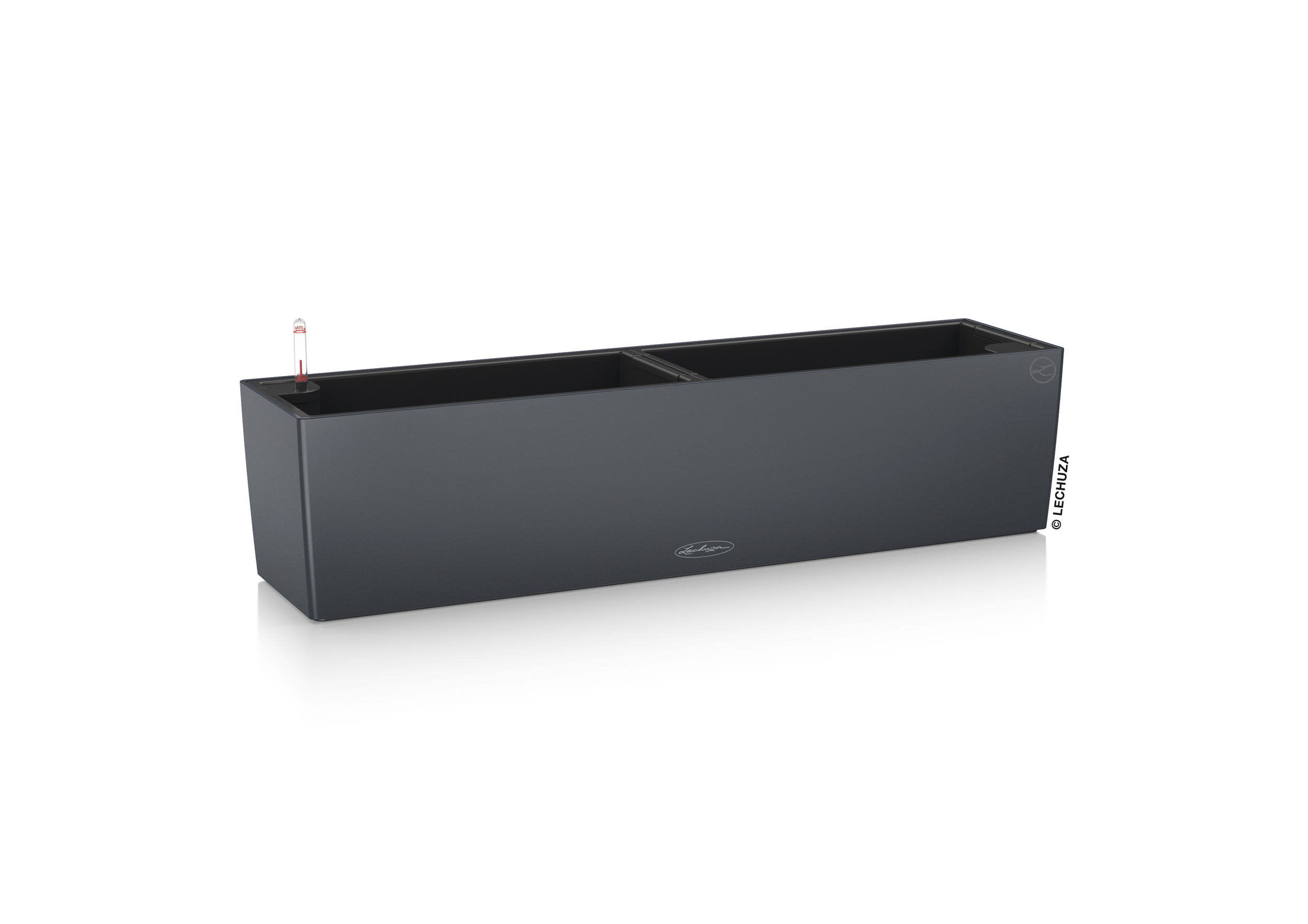 Кашпо с автополивом Лечуза Балконера Колор 80см серый, пластик арт.15683 по цене 