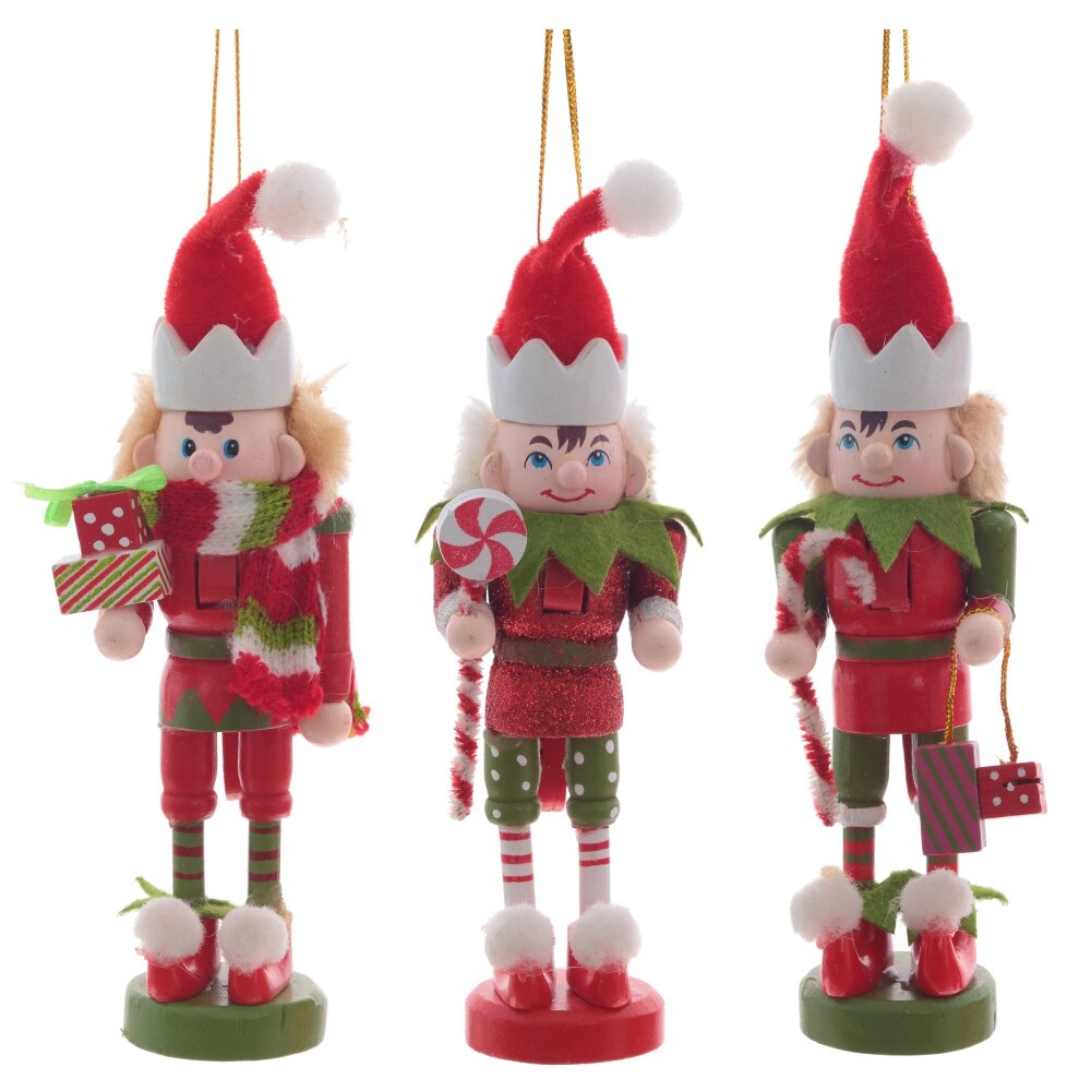 Украшение новогоднее Гном набор 3шт 13,5х4х13,5см арт.813576 по цене 