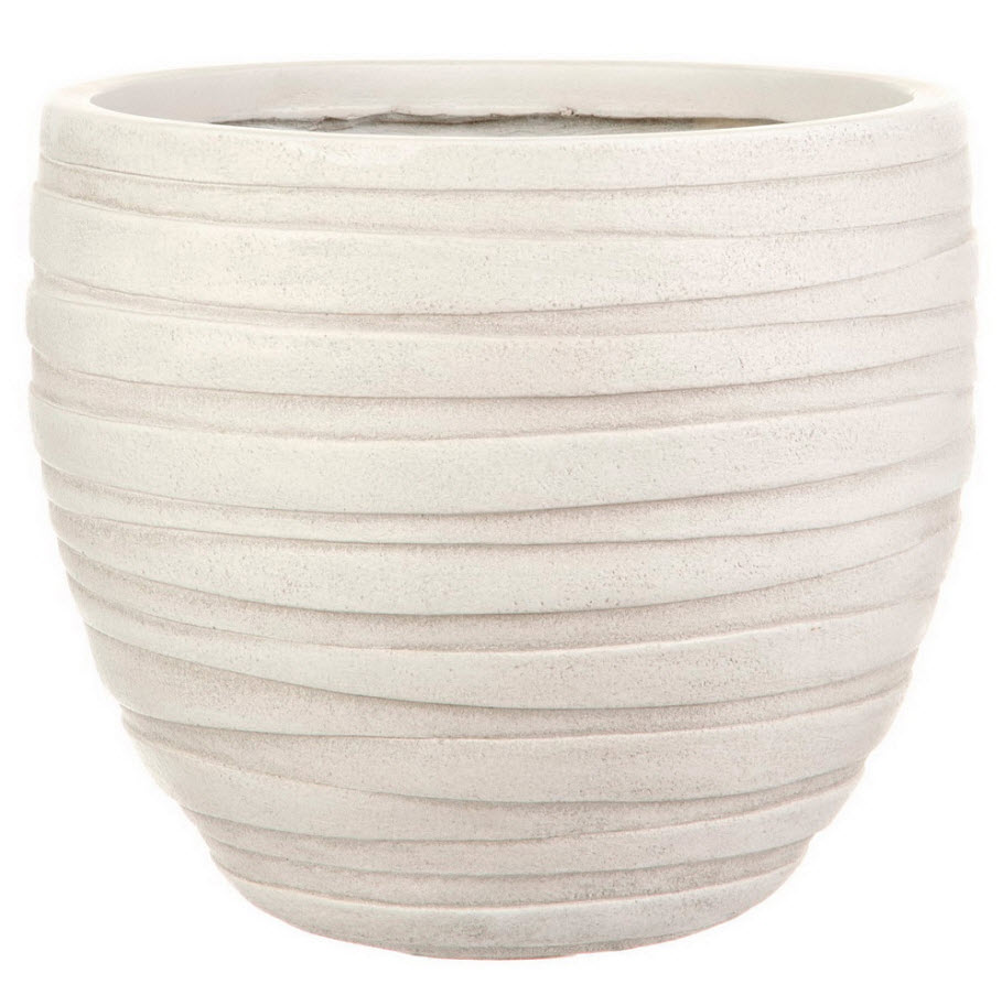Кашпо Роу Круглое 32л файберстоун, слоновая кость 36х31,5см арт.ROWR36-AW по цене 
