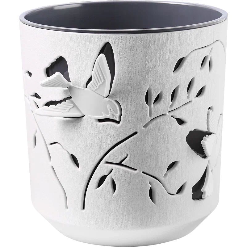 Кашпо Колибри 2,5л Белый-Антрацит арт.КШ-4649 по цене 