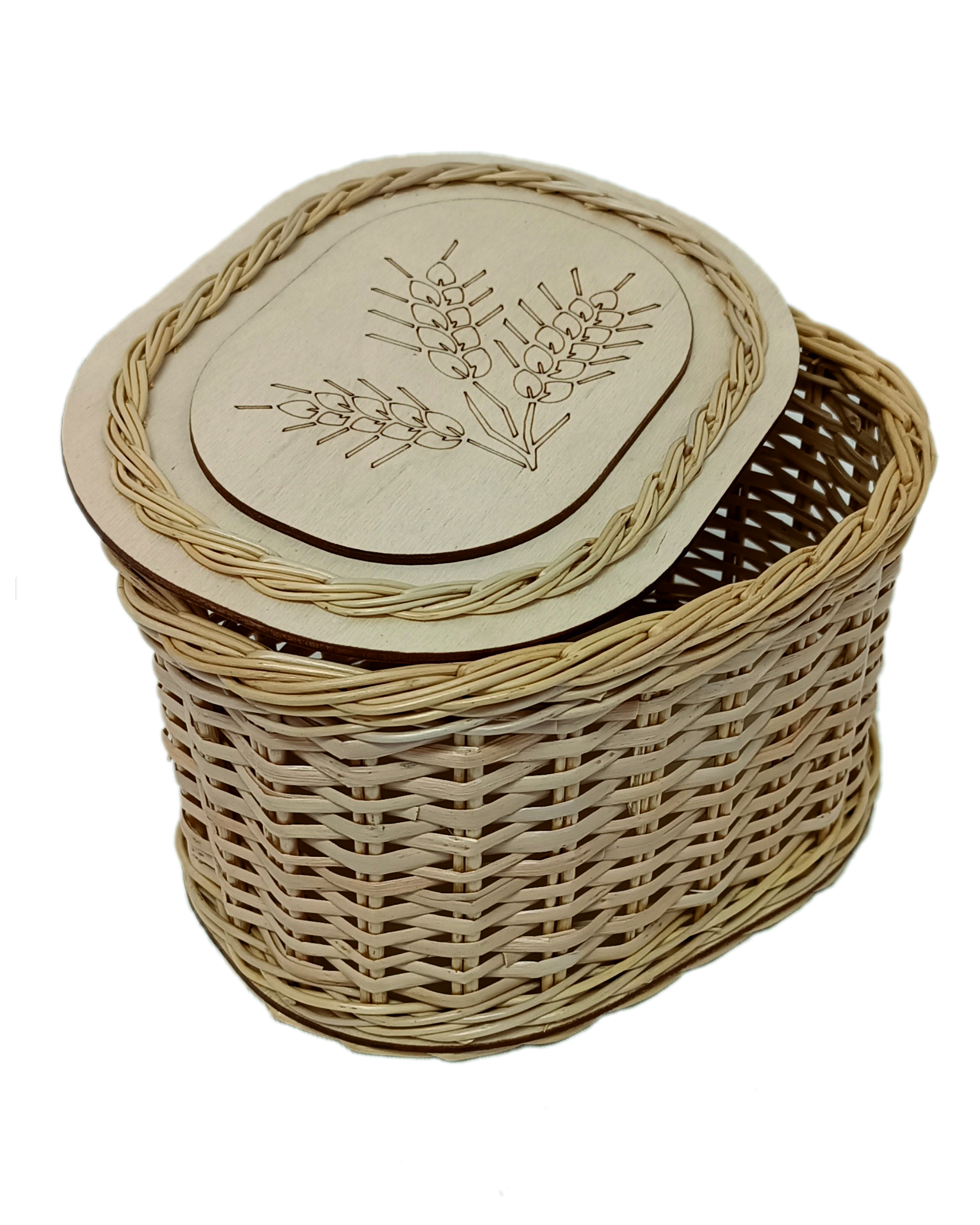 Емкость хлебная плетеная Колосок 24x18см арт.ИНП31 по цене 