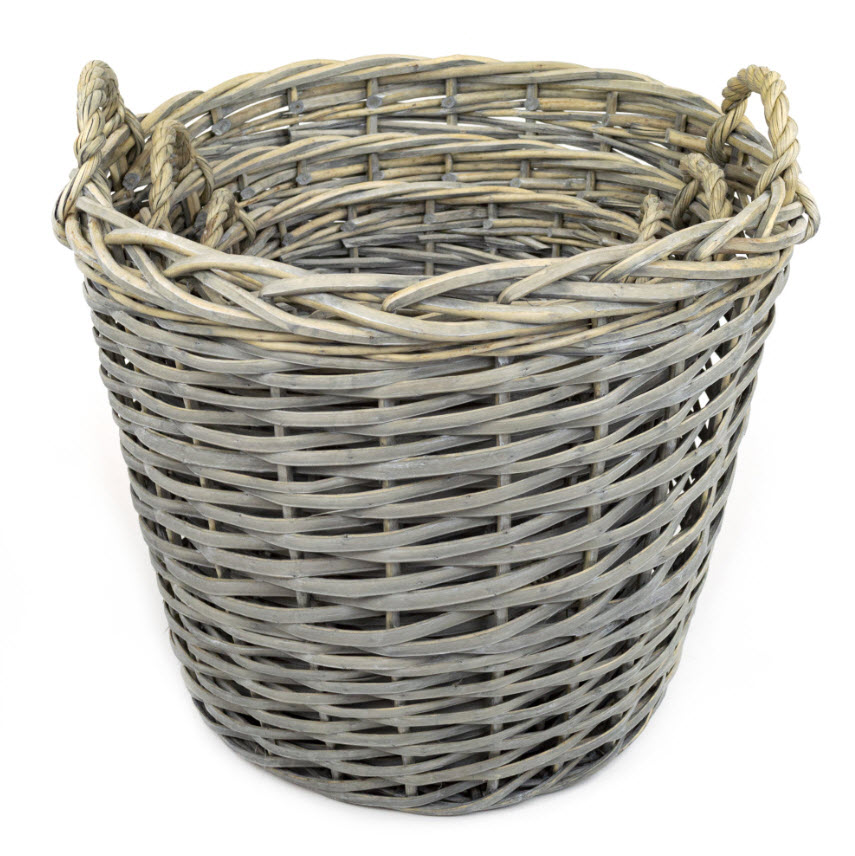 Набор корзин плетеных 3шт ива 50x45см, серый по цене 