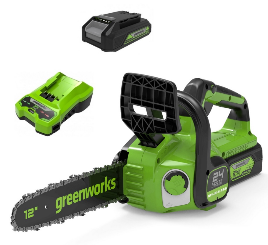 Пила цепная 24V 25см (с АКБ 2Ач и ЗУ) Greenworks 2007707UA по цене 