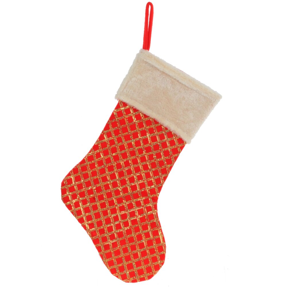 Изделие декоративное Носок красный 32х2х49см арт.779260 по цене 
