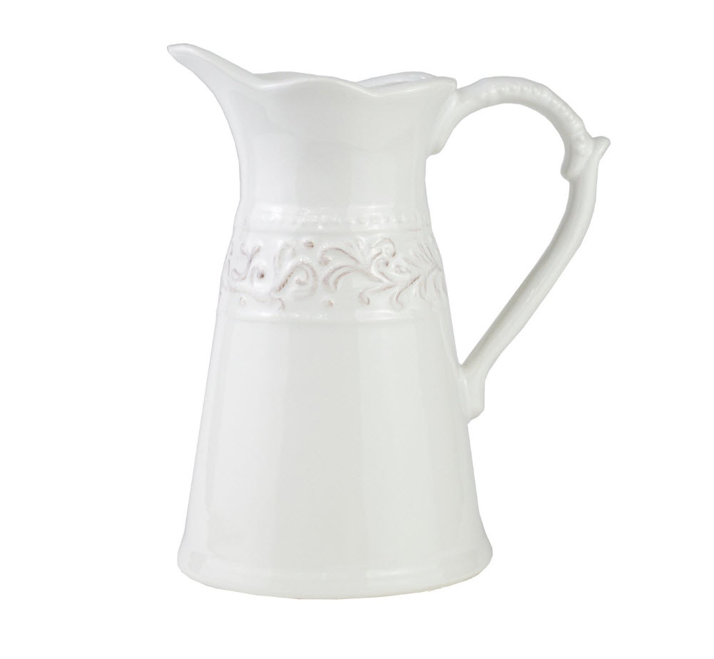 Кувшин 22х10,5х19см керамика, белый по цене 