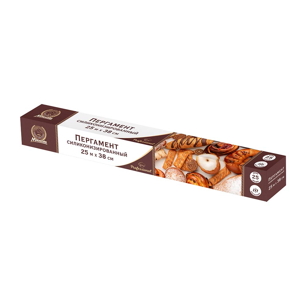 Пергамент антипригарный для выпечки Мармитон 38смх25м арт.17821 по цене 