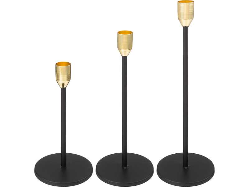 Набор подсвечников Бронко 3шт 18/23,3/28см арт.120-202 по цене 