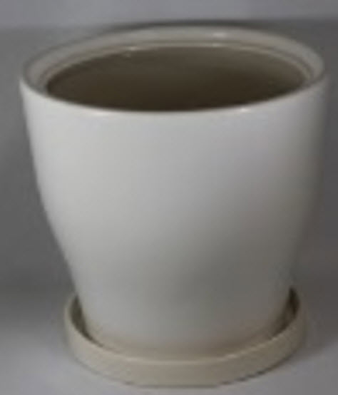 Горшок Крокус №3 13,5х9см 0,7л белый глянец, керамика арт.10005546 по цене 