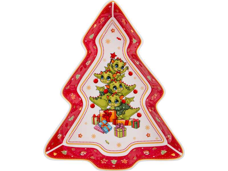 Блюдо Лефард с Новым Годом 25х21х4см фарфор арт.85-1969 по цене 