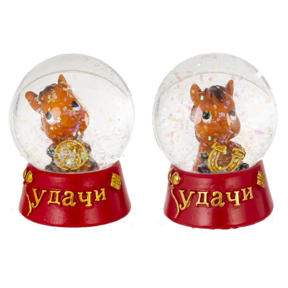 Фигурка в стекл шаре Лошадка 4,5х4,5х6см, 2в арт.823376 по цене 