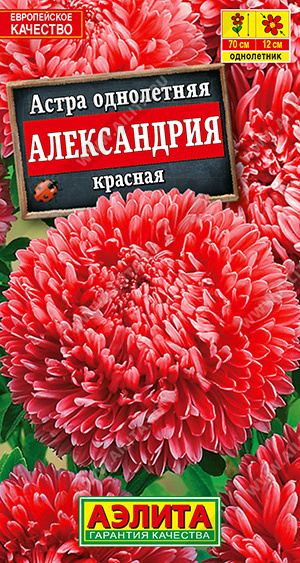 Семена астра александрия красная 0,1г Аэлита 