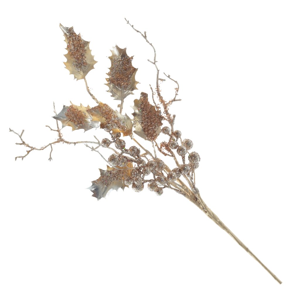 Изделие декоративное Ветка золотая 24х5х46см полимерные материалы арт.774587 по цене 
