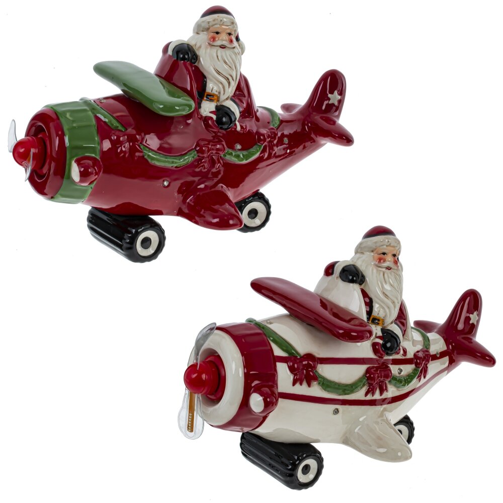 Фигурка декоративная Самолёт (подсвет муз движ ) 29х18х19см 2в. арт.811752 по цене 