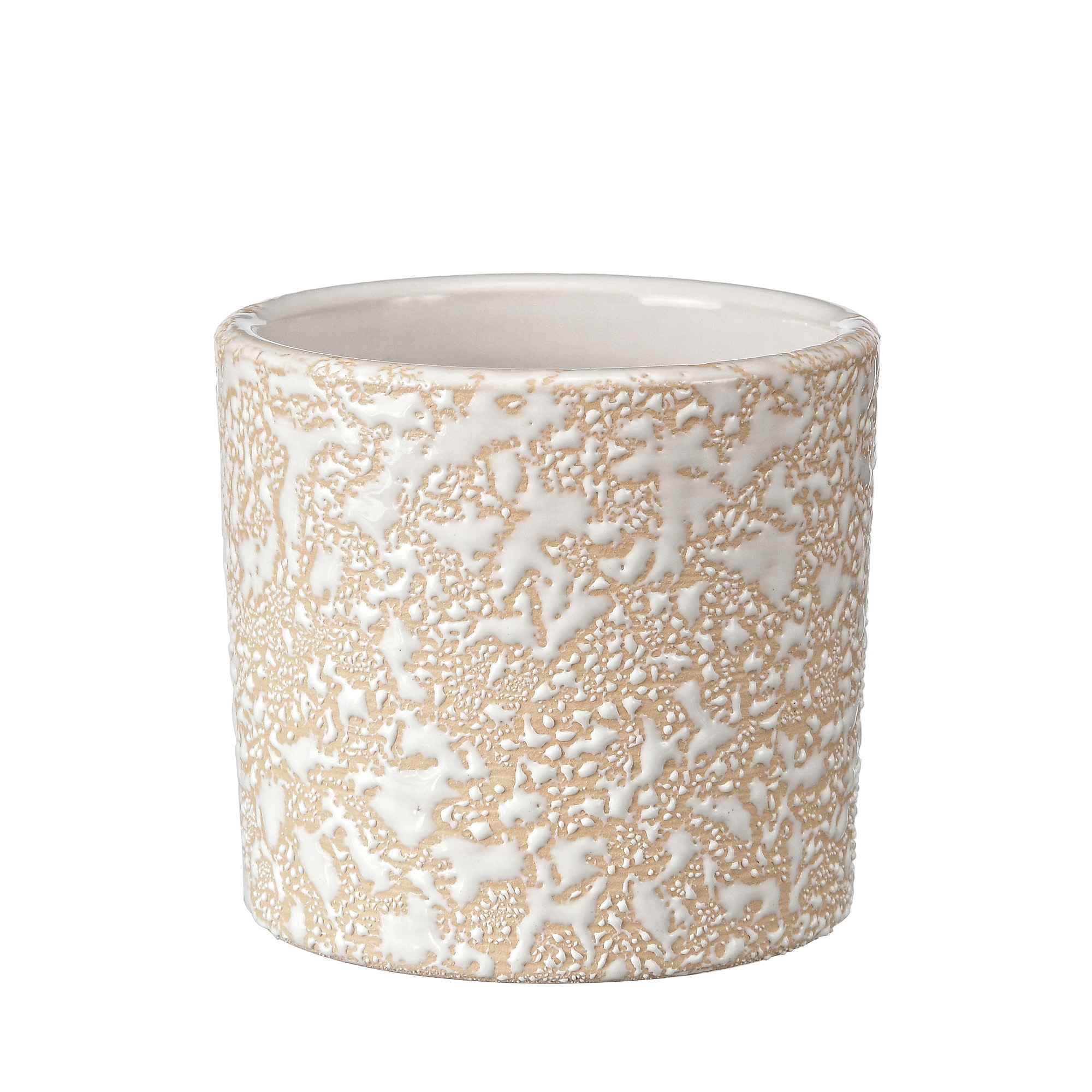 Кашпо Маджента бежевый тубус мини 7см, керамика по цене 