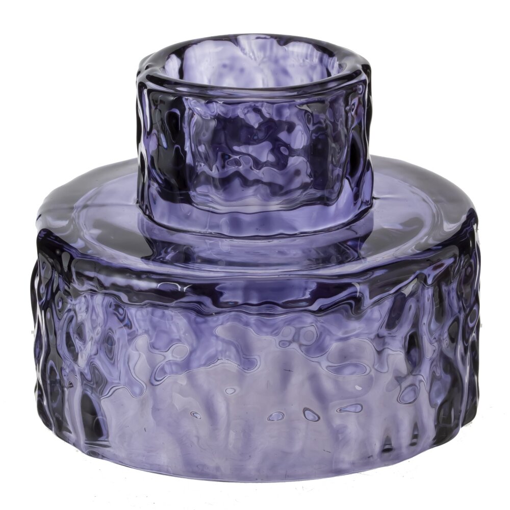 Подсвечник 6,5х6,5x5см, фиолетовый стекло арт.814794 по цене 