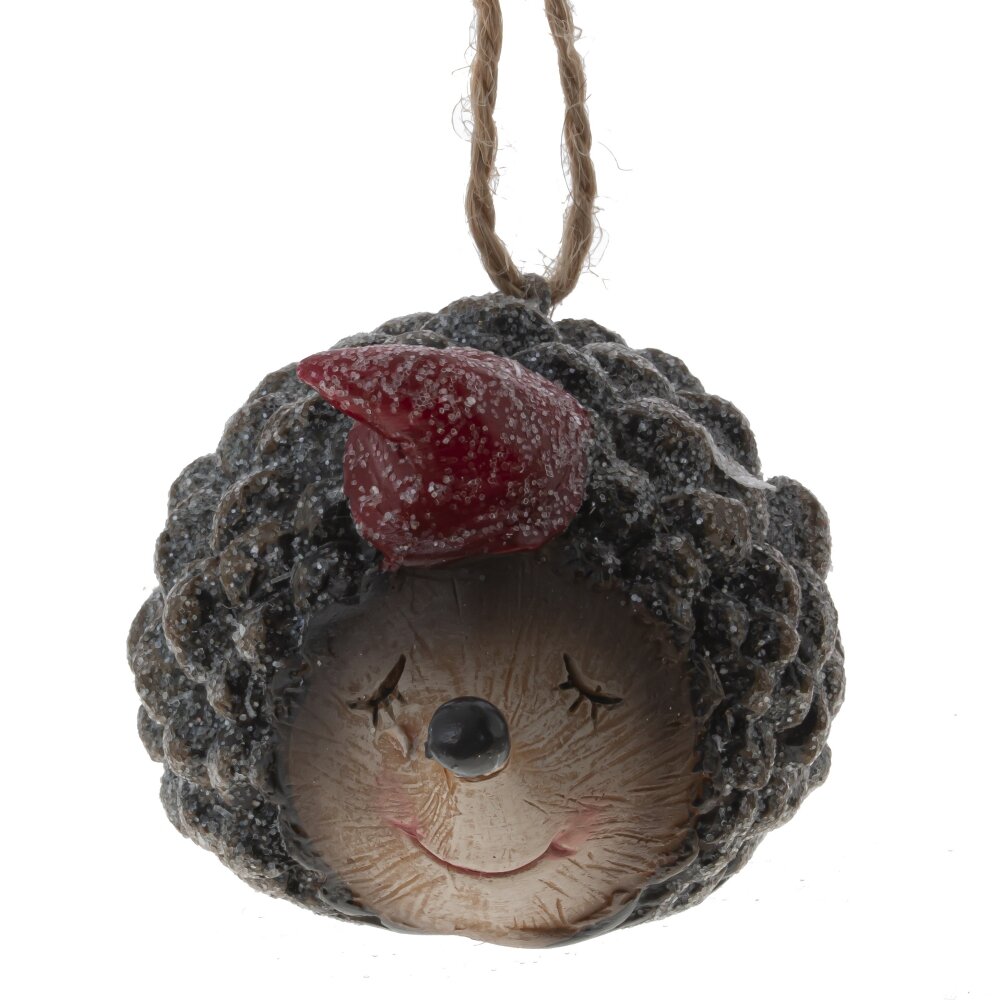 Фигурка декоративная подвесная Ежик 7х9х6см полимерные материалы арт.791830 по цене 