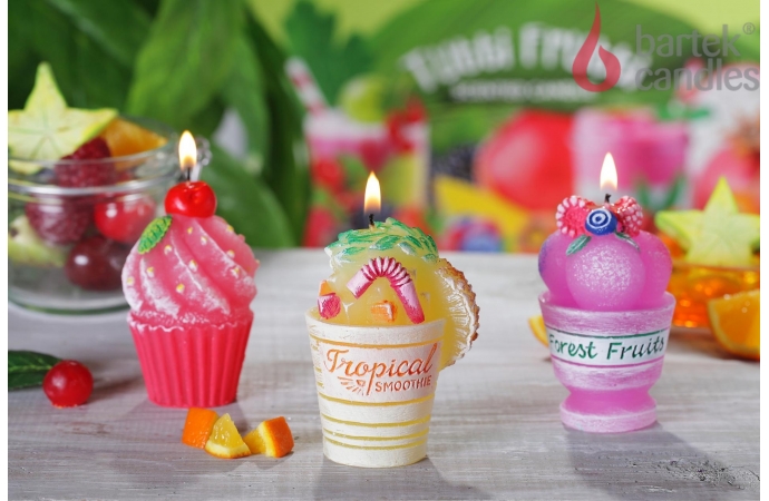Свеча Тутти Фрутти, фигурка в боксе микс 8см по цене 