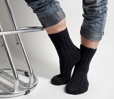 Носки мужские шерстяные Классика, черные, арт.N3-4, р.41-43 по цене 