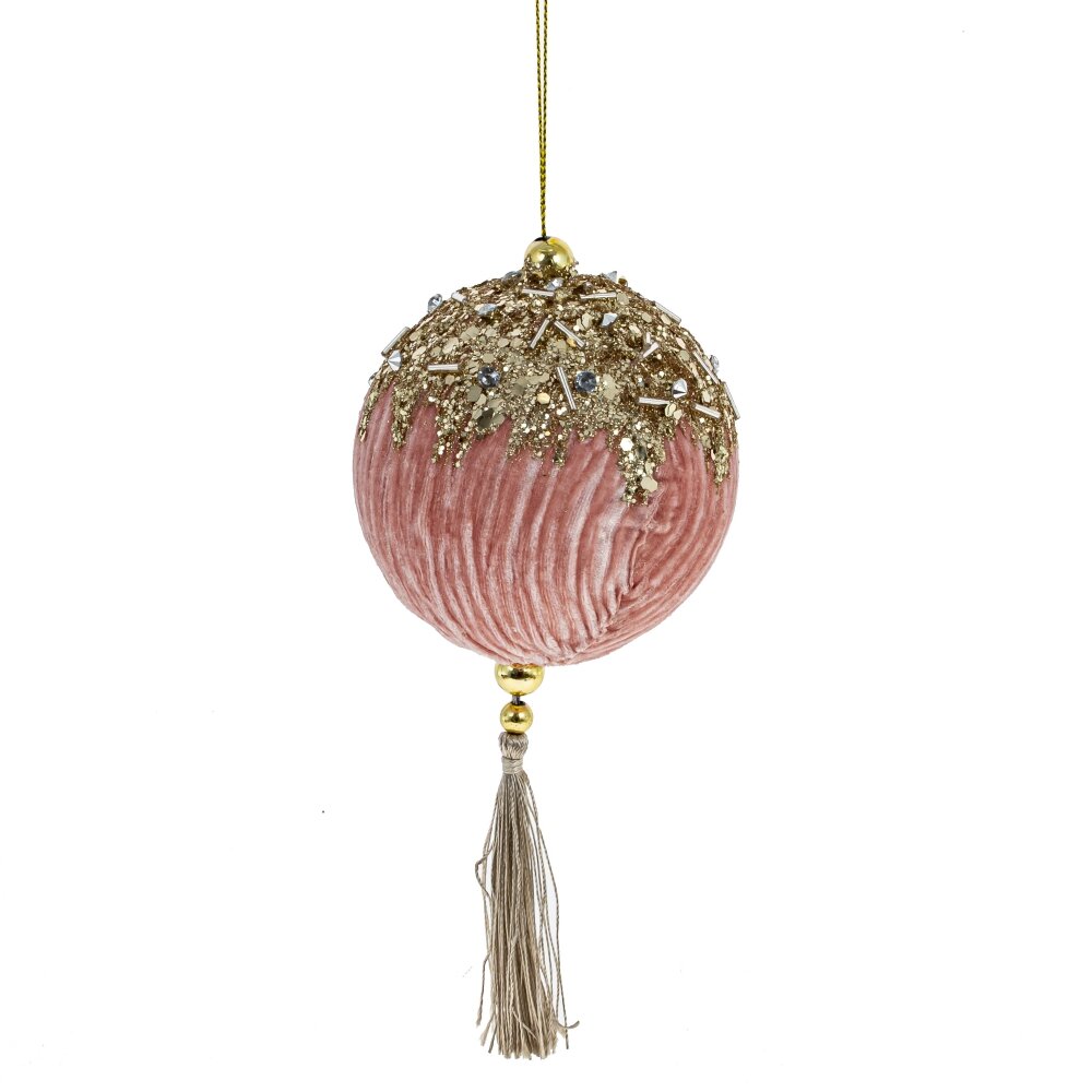 Изделие декоративное подвесное Шар с кисточкой 9х9х9см арт.793133 по цене 