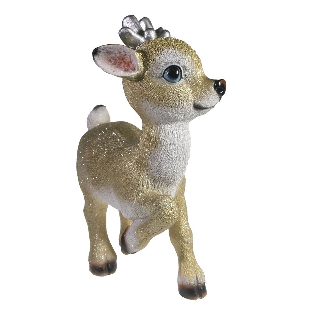 Фигура декоративная Олененок Бэйб золото 22х13х30см по цене 