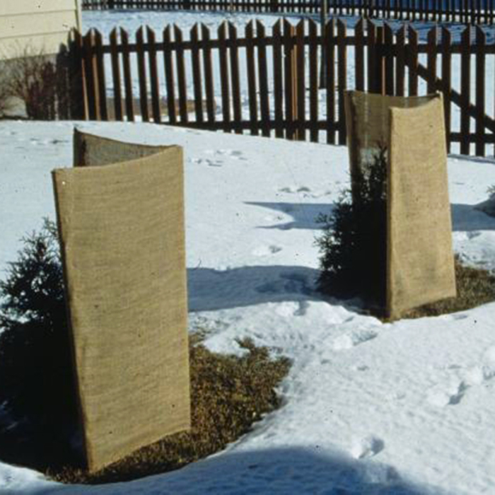 Экран из мешковины для укрытий растений