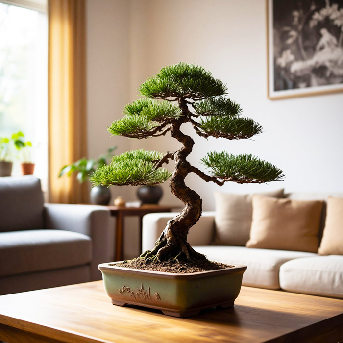 фикус бонсай в интерьере