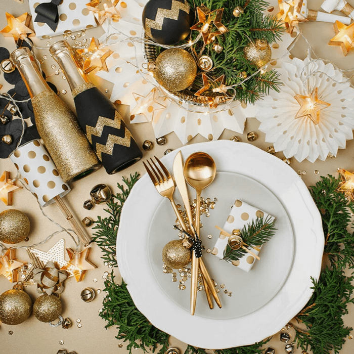 новогодний стол