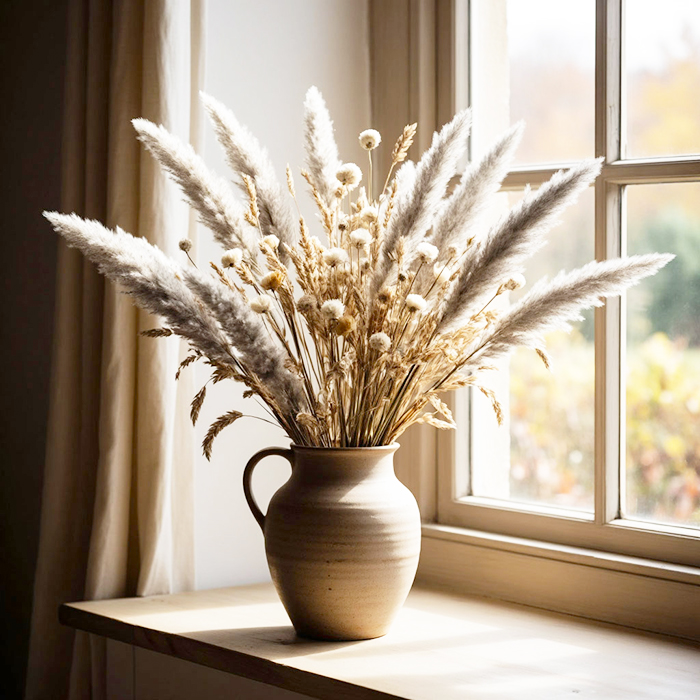 сухоцветы в вазе