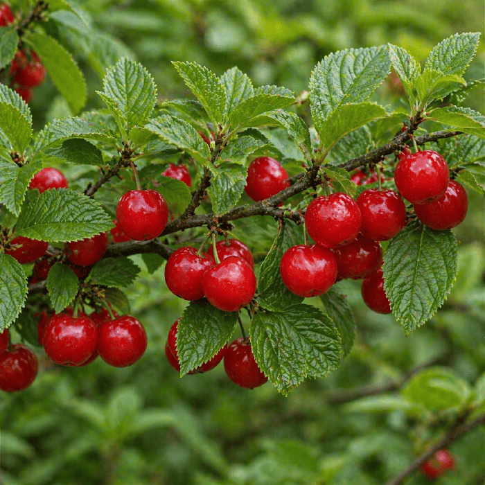 войлочная вишня с плодами