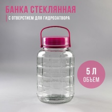 Банка стеклянная с ручкой 5л арт.5390185 по цене 