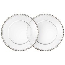 Набор тарелок Золотой шарм 2шт 28см, стекло арт.345-502 по цене 