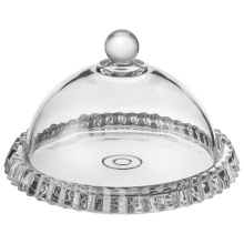 Блюдо сервировочное Лефард Кристалл с крышкой 20x12см, стекло арт.345-514 по цене 