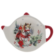 Подставка для чайных пакетиков Лошадь 12х9х1см, керамика арт.825356 по цене 